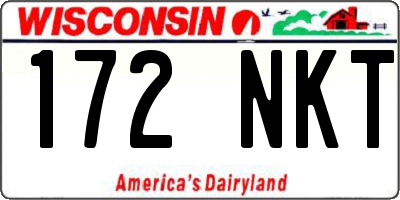 WI license plate 172NKT