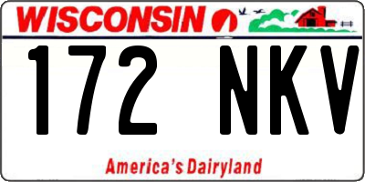 WI license plate 172NKV