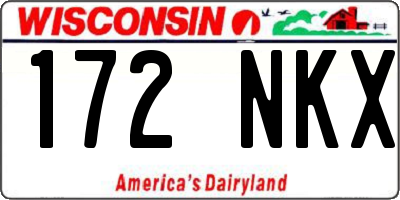WI license plate 172NKX