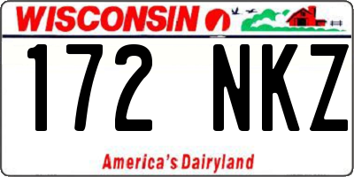WI license plate 172NKZ