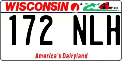WI license plate 172NLH