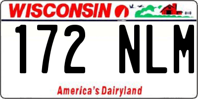 WI license plate 172NLM
