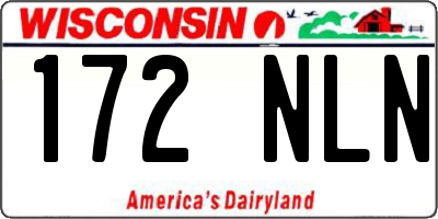 WI license plate 172NLN