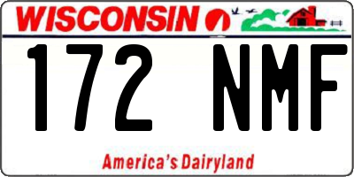 WI license plate 172NMF