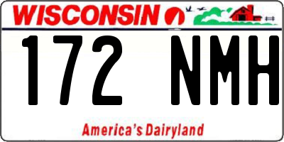 WI license plate 172NMH