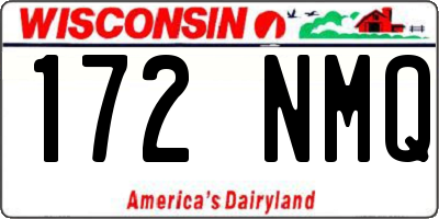 WI license plate 172NMQ