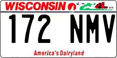 WI license plate 172NMV