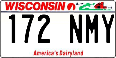 WI license plate 172NMY