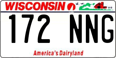 WI license plate 172NNG