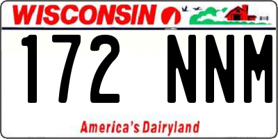 WI license plate 172NNM
