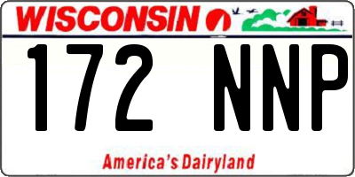 WI license plate 172NNP