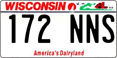 WI license plate 172NNS