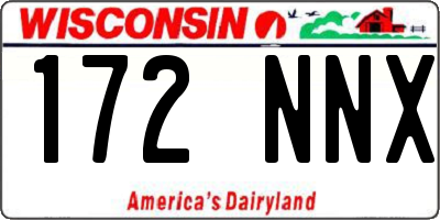 WI license plate 172NNX