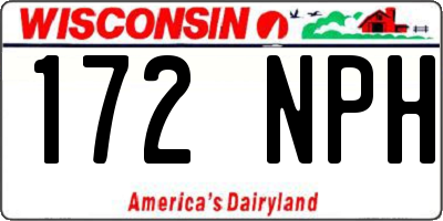 WI license plate 172NPH