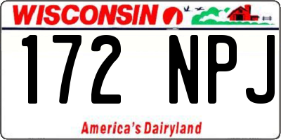 WI license plate 172NPJ