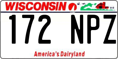 WI license plate 172NPZ