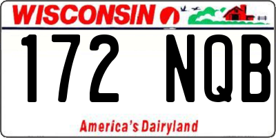 WI license plate 172NQB