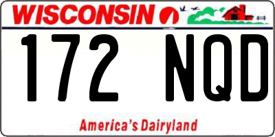 WI license plate 172NQD