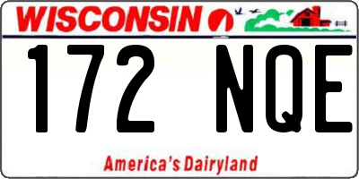 WI license plate 172NQE