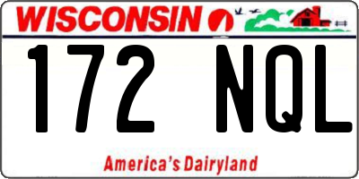 WI license plate 172NQL
