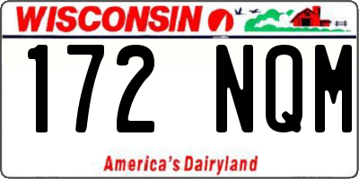 WI license plate 172NQM