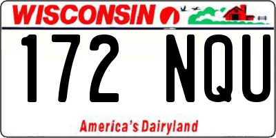 WI license plate 172NQU