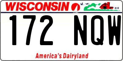 WI license plate 172NQW