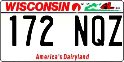 WI license plate 172NQZ