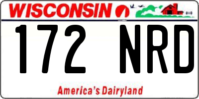 WI license plate 172NRD
