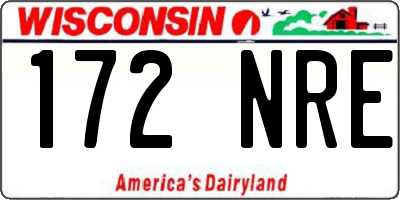 WI license plate 172NRE