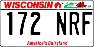WI license plate 172NRF