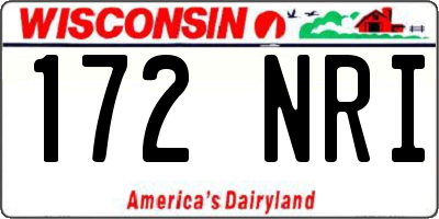 WI license plate 172NRI