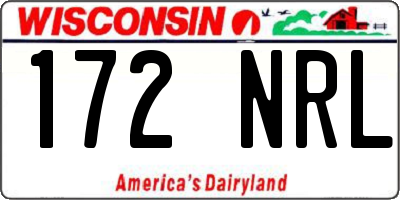 WI license plate 172NRL