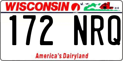 WI license plate 172NRQ