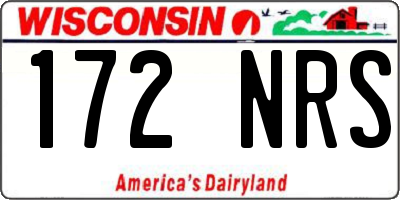 WI license plate 172NRS