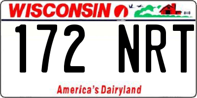 WI license plate 172NRT
