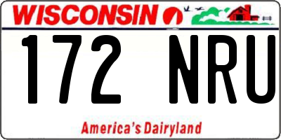 WI license plate 172NRU