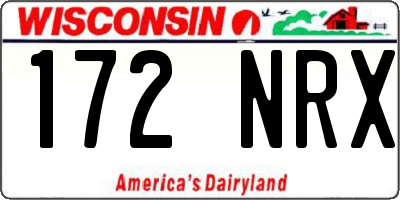 WI license plate 172NRX
