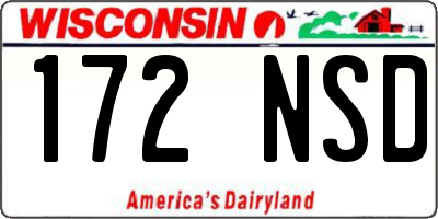 WI license plate 172NSD