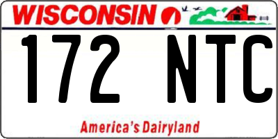 WI license plate 172NTC
