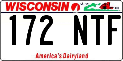 WI license plate 172NTF