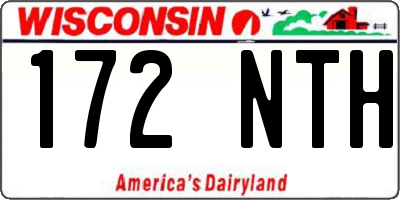WI license plate 172NTH