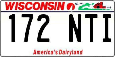 WI license plate 172NTI