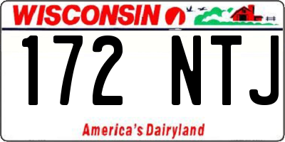 WI license plate 172NTJ