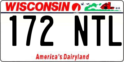 WI license plate 172NTL