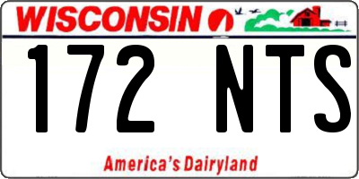WI license plate 172NTS