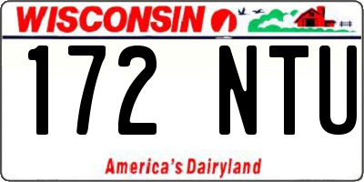 WI license plate 172NTU