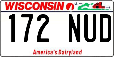 WI license plate 172NUD