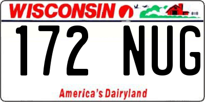 WI license plate 172NUG