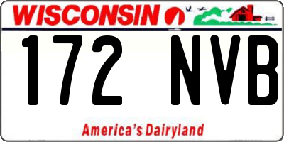 WI license plate 172NVB